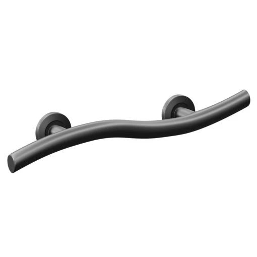 Colore Matt Black 18" Curved Grab Rail - Image 3