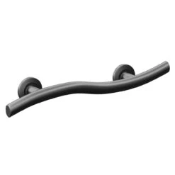 Colore Matt Black 26" Curved Grab Rail -Bathroom Accessories Store colore matt black 26 curved grab rail left 18033.1658132903