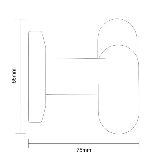 Colore Matt Black 26" Curved Grab Rail - Image 6