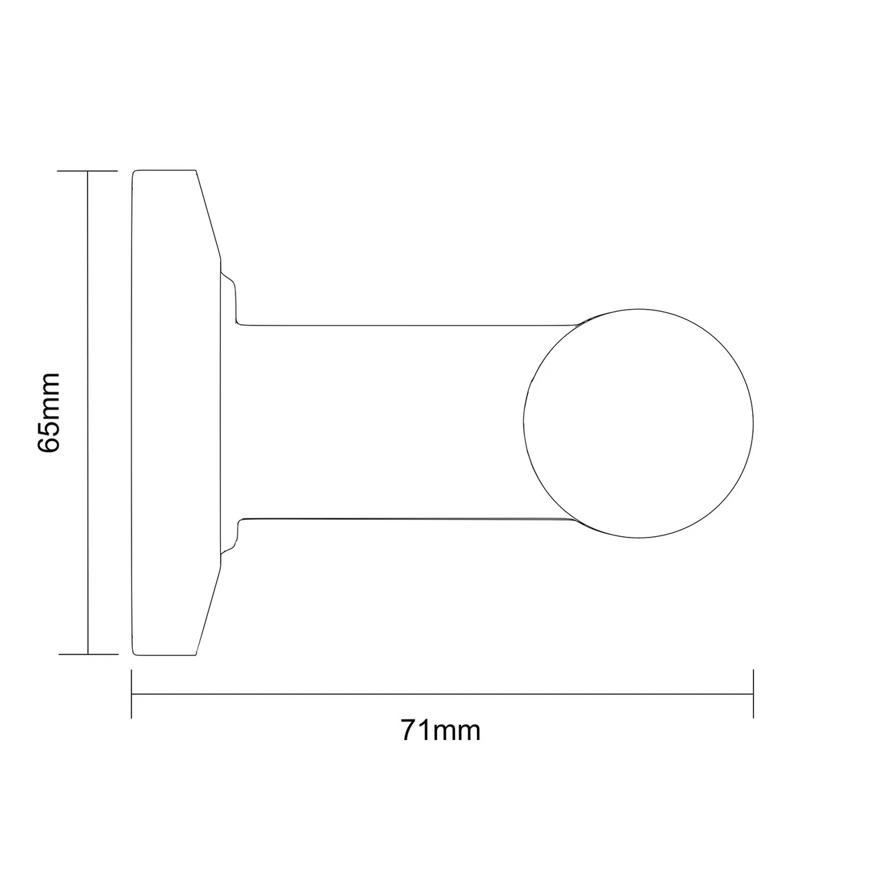 Colore Matt Black 26" Straight Grab Rail - Image 6