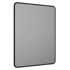 Colore Matt Black 596mm X 745mm Mirror -Bathroom Accessories Store colore matt black 596mm x 745mm mirror left 07258.1658132914