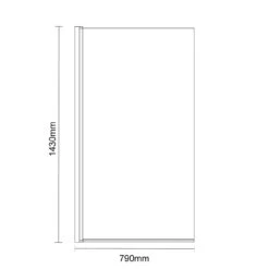 Colore Square Matt Black 770mm Single Section Square Bath Shower Screen -Bathroom Accessories Store colore matt black 770mm single section square corner bath shower screen line side 02198.1652444881