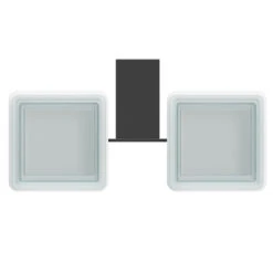 Colore Square Matt Black And Frosted Glass Wall Mounted Double Bathroom Tumbler -Bathroom Accessories Store colore matt black and frosted glass wall mounted double bathroom tumbler top 75554.1652444708
