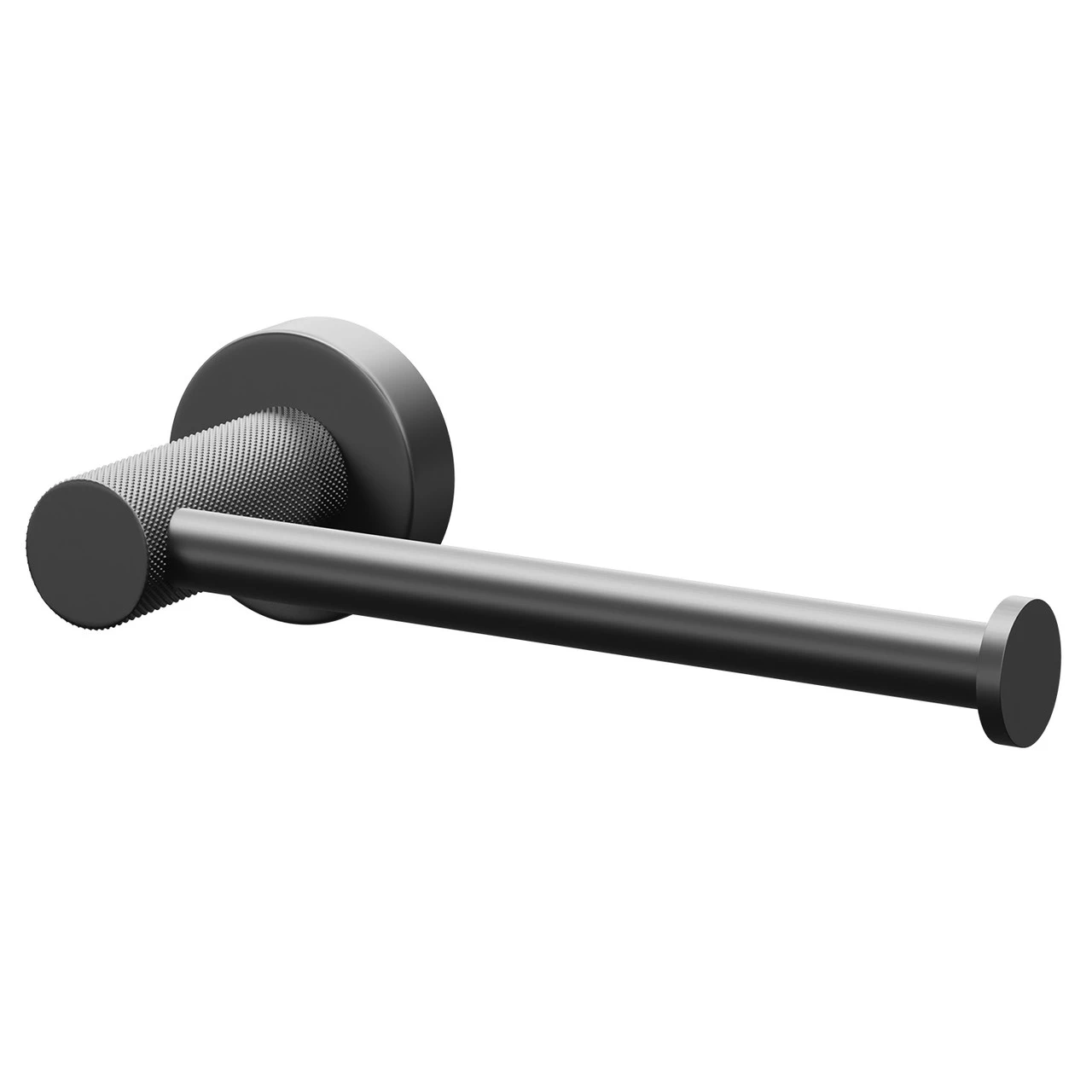 Colore Matt Black Industrial Style Wall Mounted Toilet Roll Holder
