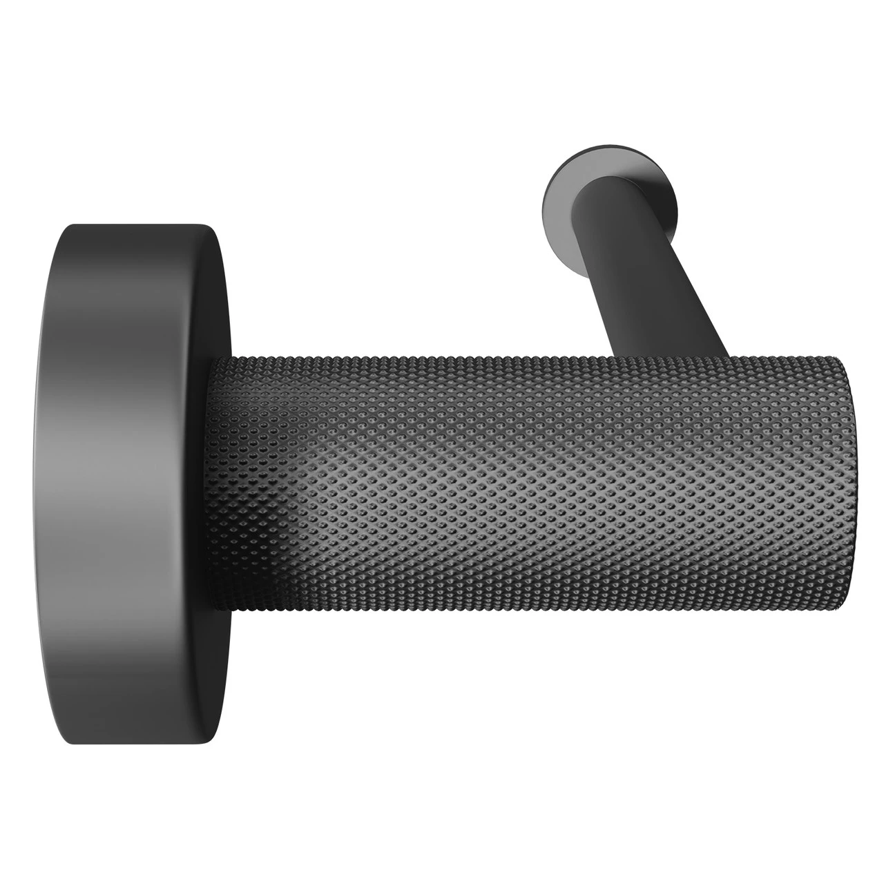 Colore Matt Black Industrial Style Wall Mounted Toilet Roll Holder - Image 4