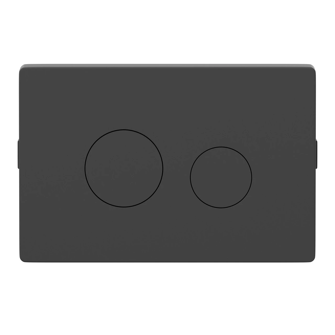 Colore Matt Black Pneumatic Dual Flush Plate With Round Buttons - Image 2