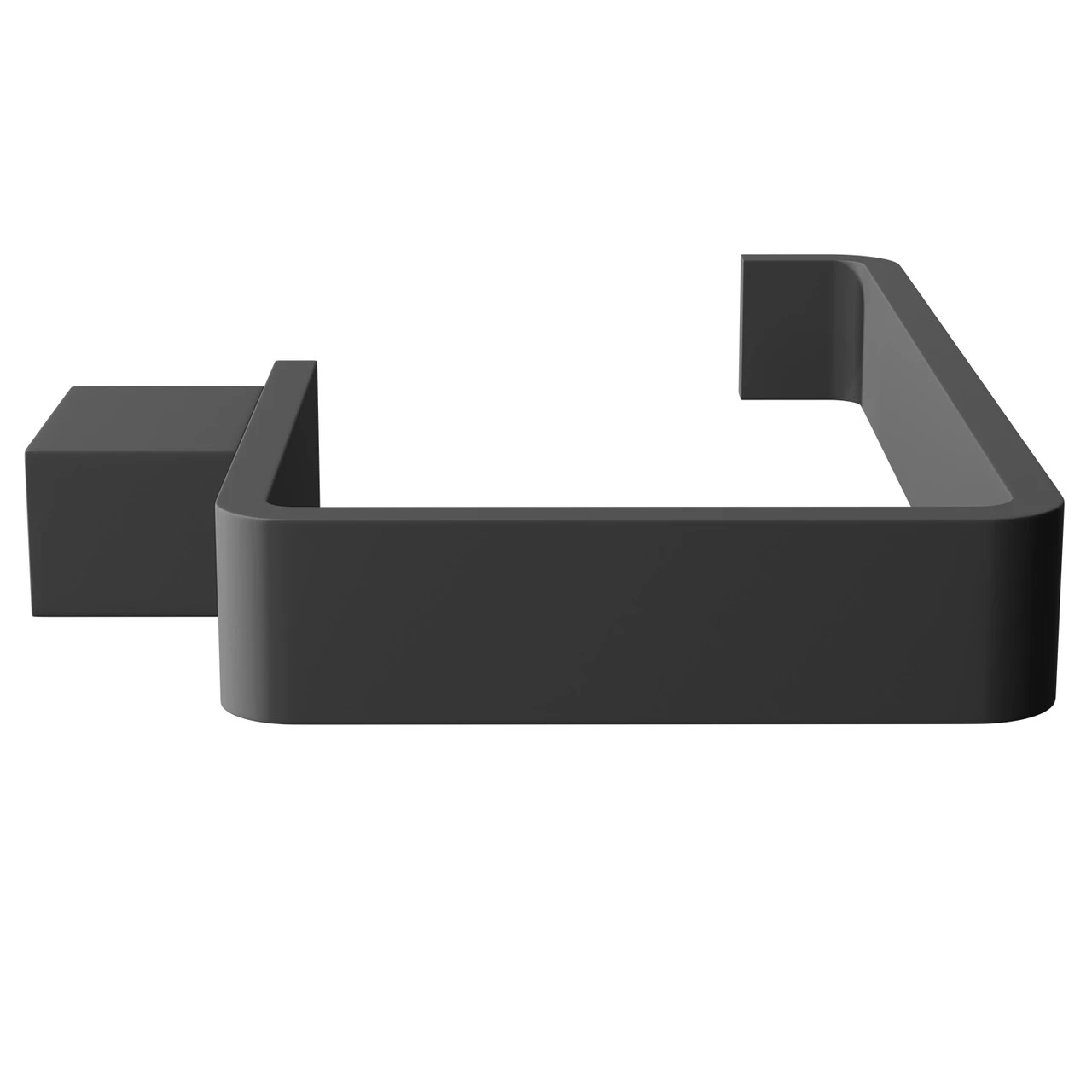 Colore Square Matt Black Wall Mounted Toilet Roll Holder - Image 4