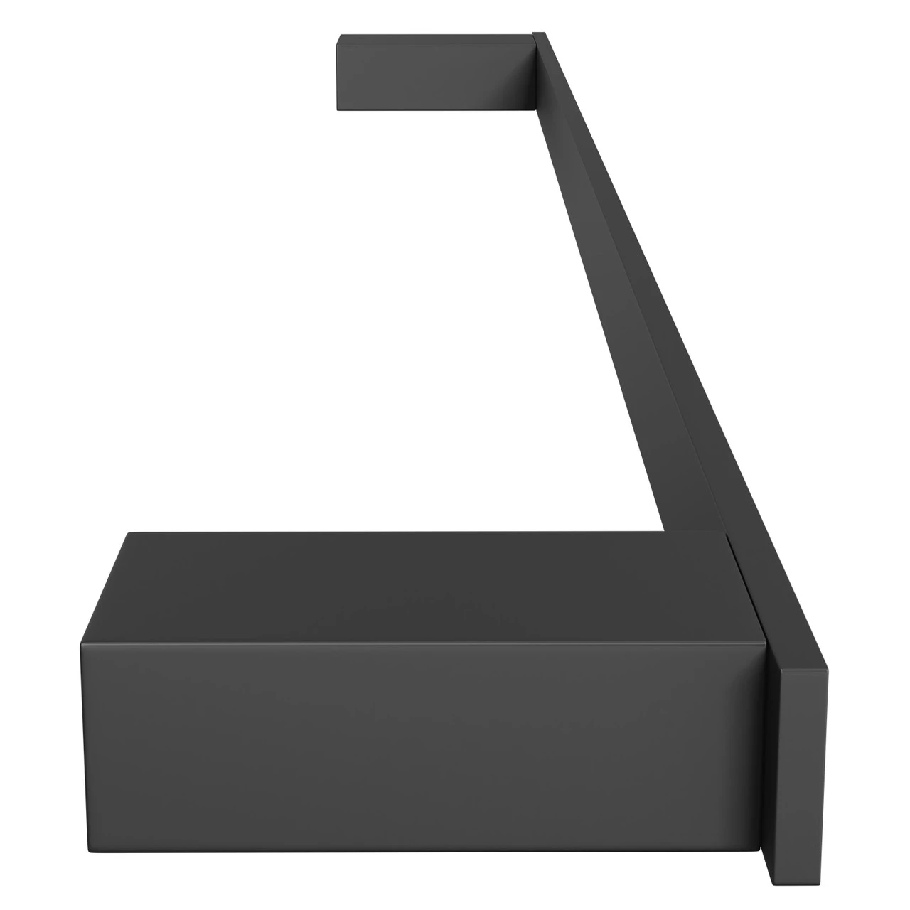 Colore Square Matt Black Wall Mounted Towel Rail - Image 4