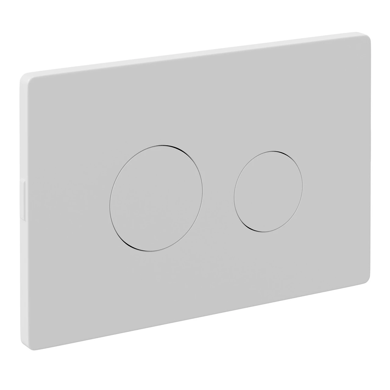 Colore Matt White Pneumatic Dual Flush Plate With Round Buttons - Image 3
