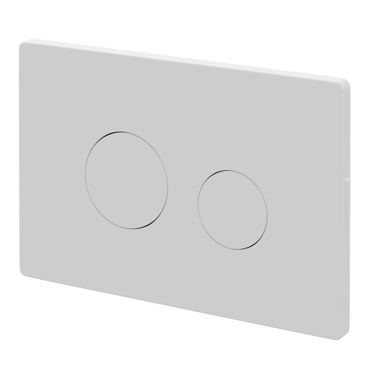 Colore Matt White Pneumatic Dual Flush Plate With Round Buttons