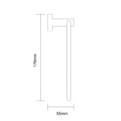 Colore Polished Chrome Industrial Style Wall Mounted Towel Ring -Bathroom Accessories Store colore polished chrome industrial style wall mounted towel ring line side 08431.1658132887