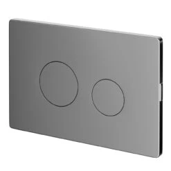 Colore Polished Chrome Pneumatic Dual Flush Plate With Round Buttons