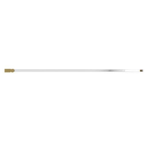 Colore Round Brushed Brass 770mm Single Section Bath Shower Screen - Image 5