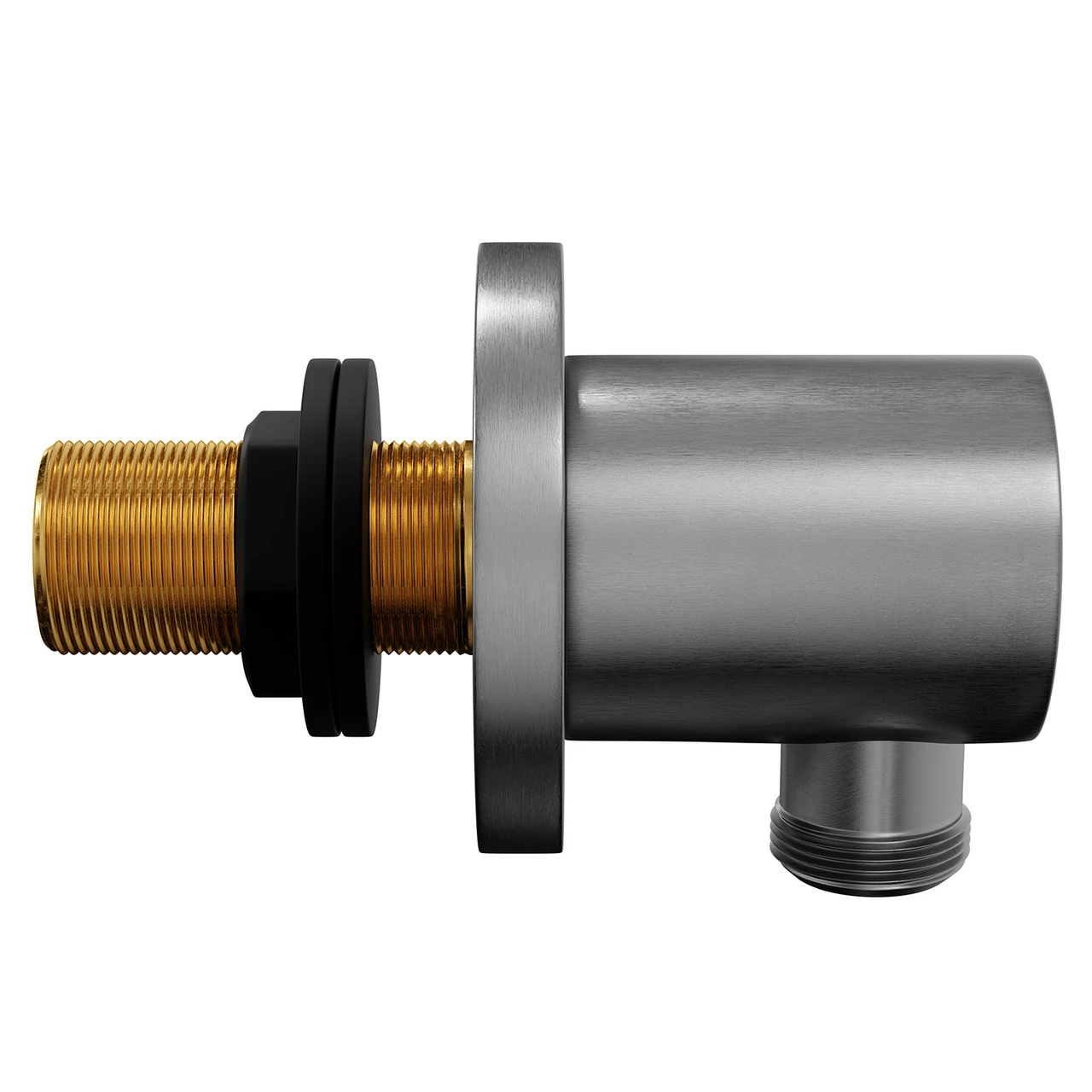 Colore Round Gunmetal Grey Deluxe Shower Elbow - Image 4