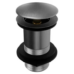 Colore Round Gunmetal Grey Moon Cap Unslotted Click Clack Basin Waste -Bathroom Accessories Store colore round gunmetal grey moon cap unslotted click clack basin waste side 69806.1658132924
