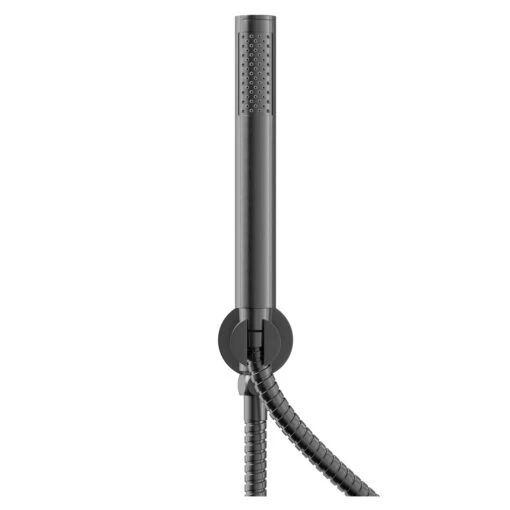 Colore Round Gunmetal Grey Shower Outlet Holder And Kit - Image 2