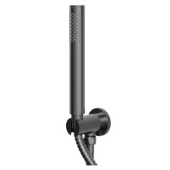 Colore Round Gunmetal Grey Shower Outlet Holder And Kit