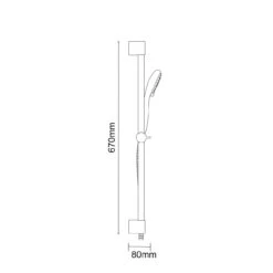 Colore Round Gunmetal Grey Shower Slide Rail Kit -Bathroom Accessories Store colore round gunmetal grey shower slide rail kit line side 66514.1676457720
