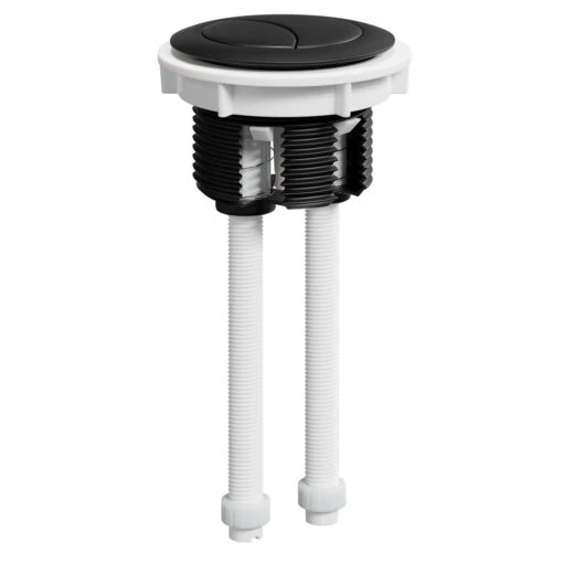 Colore Round Matt Black 48mm Dual Flush Push Button - Image 3