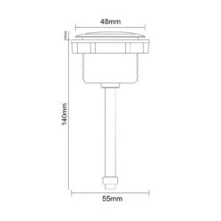 Colore Round Matt Black 48mm Dual Flush Push Button -Bathroom Accessories Store colore round matt black 48mm dual flush push button line side 85335.1667579064