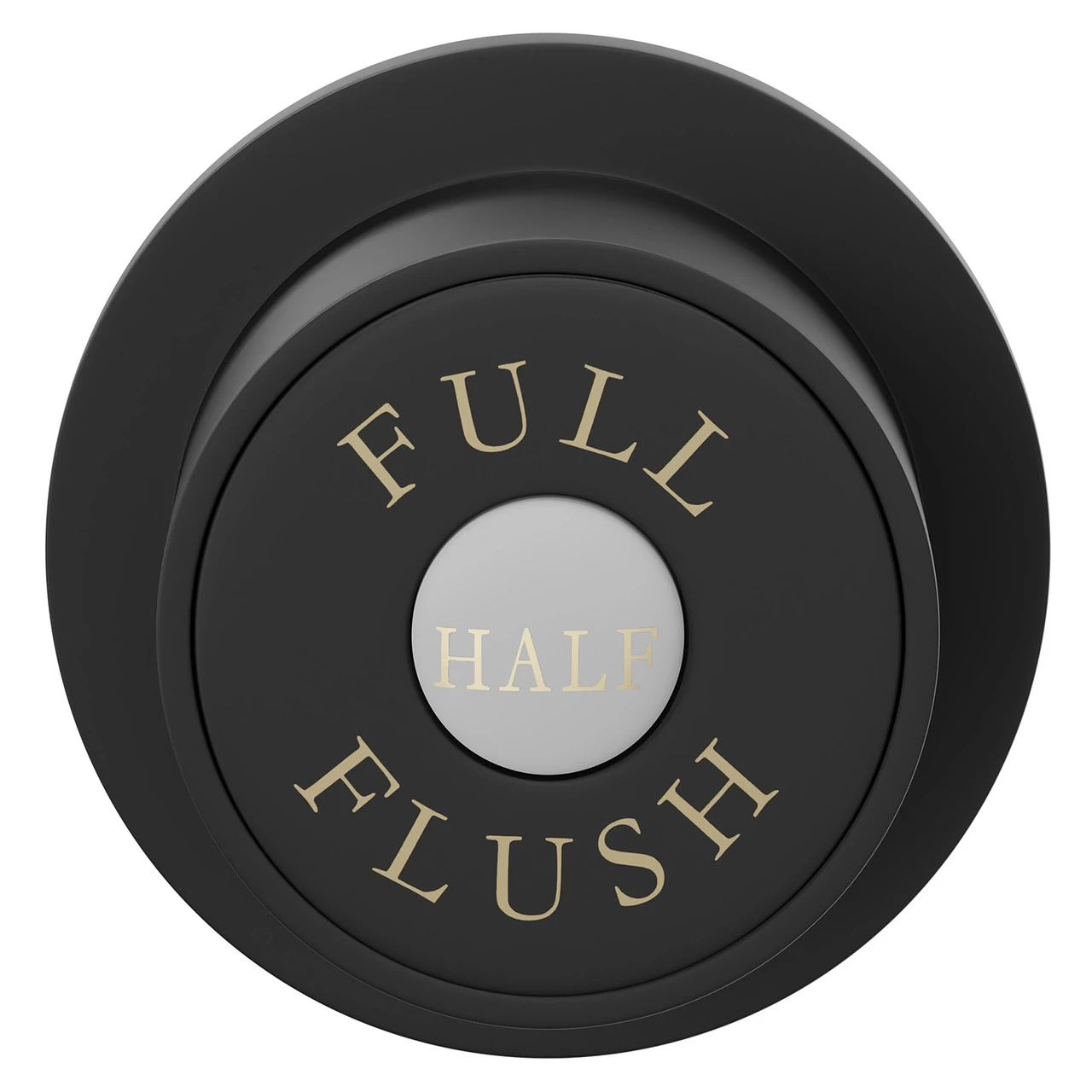 Colore Round Matt Black Traditional Dual Flush Push Button - Image 2