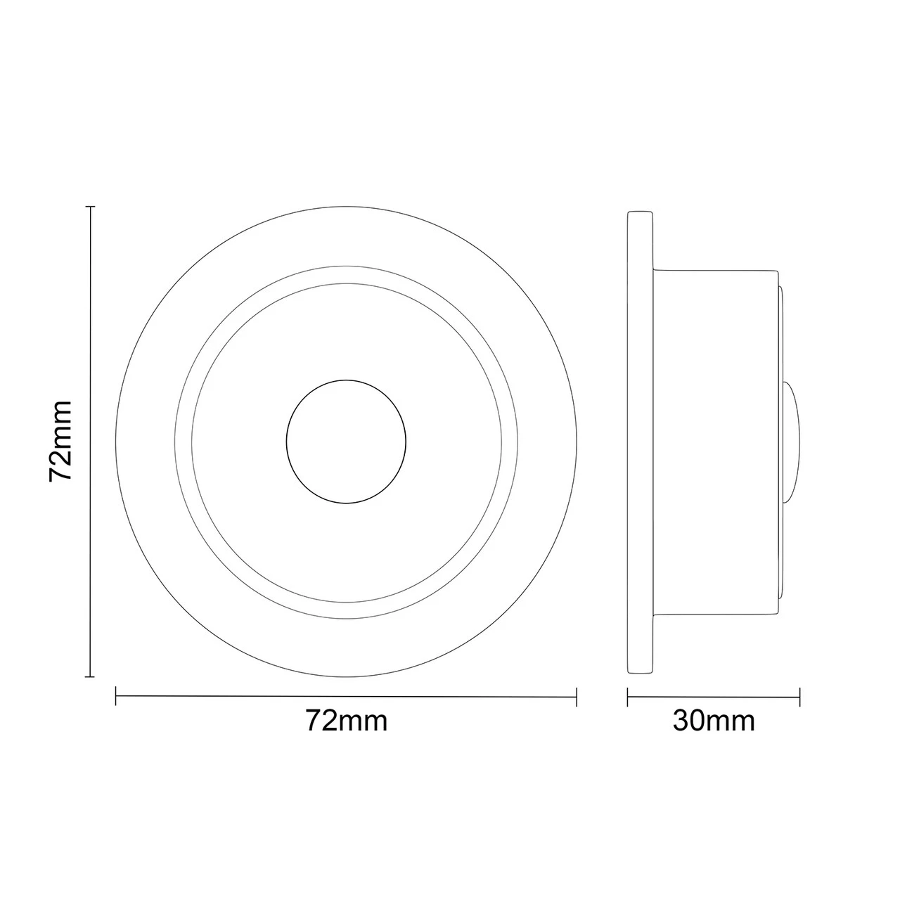 Colore Round Matt Black Traditional Dual Flush Push Button - Image 6