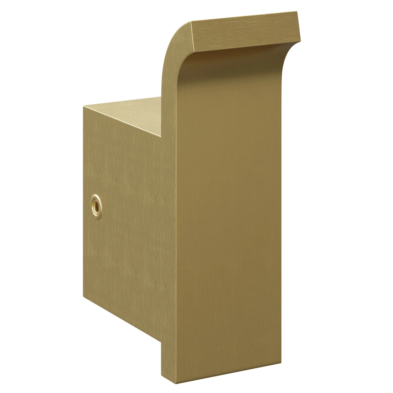 Colore Square Brushed Brass Wall Mounted Robe Hook - Image 3