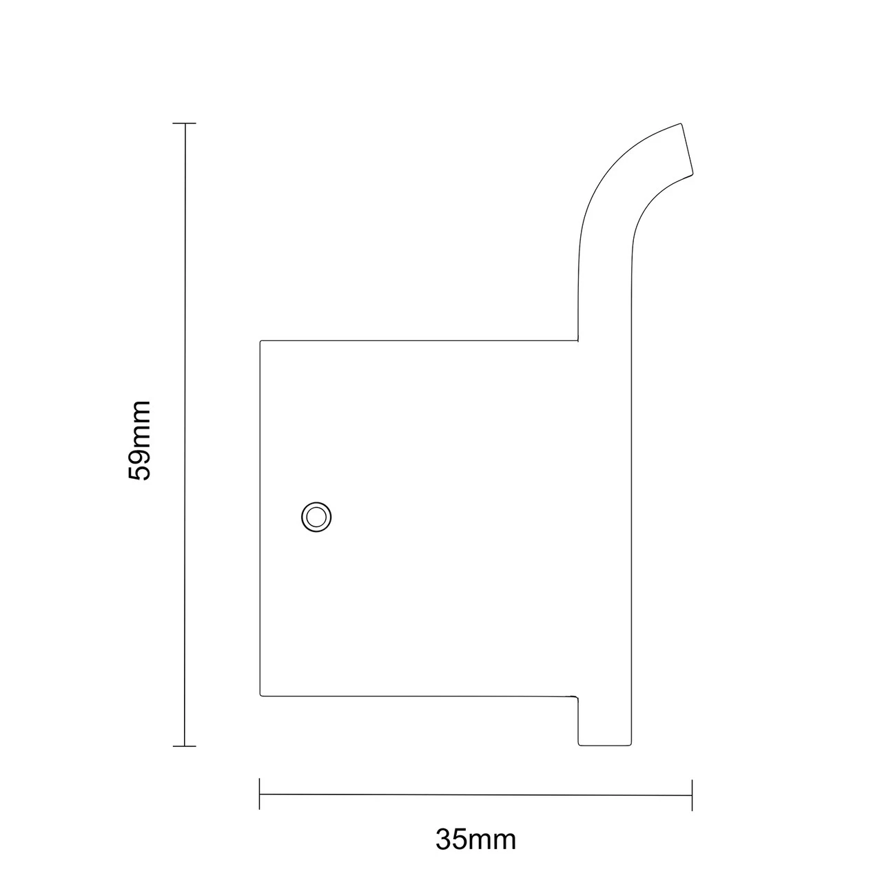 Colore Square Brushed Brass Wall Mounted Robe Hook - Image 6