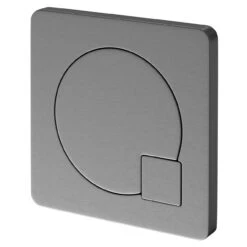 Colore Square Gunmetal Grey Modern Dual Flush Push Button