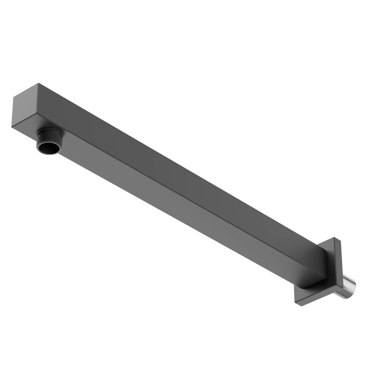 Colore Square Matt Black 345mm Square Fixed Shower Arm