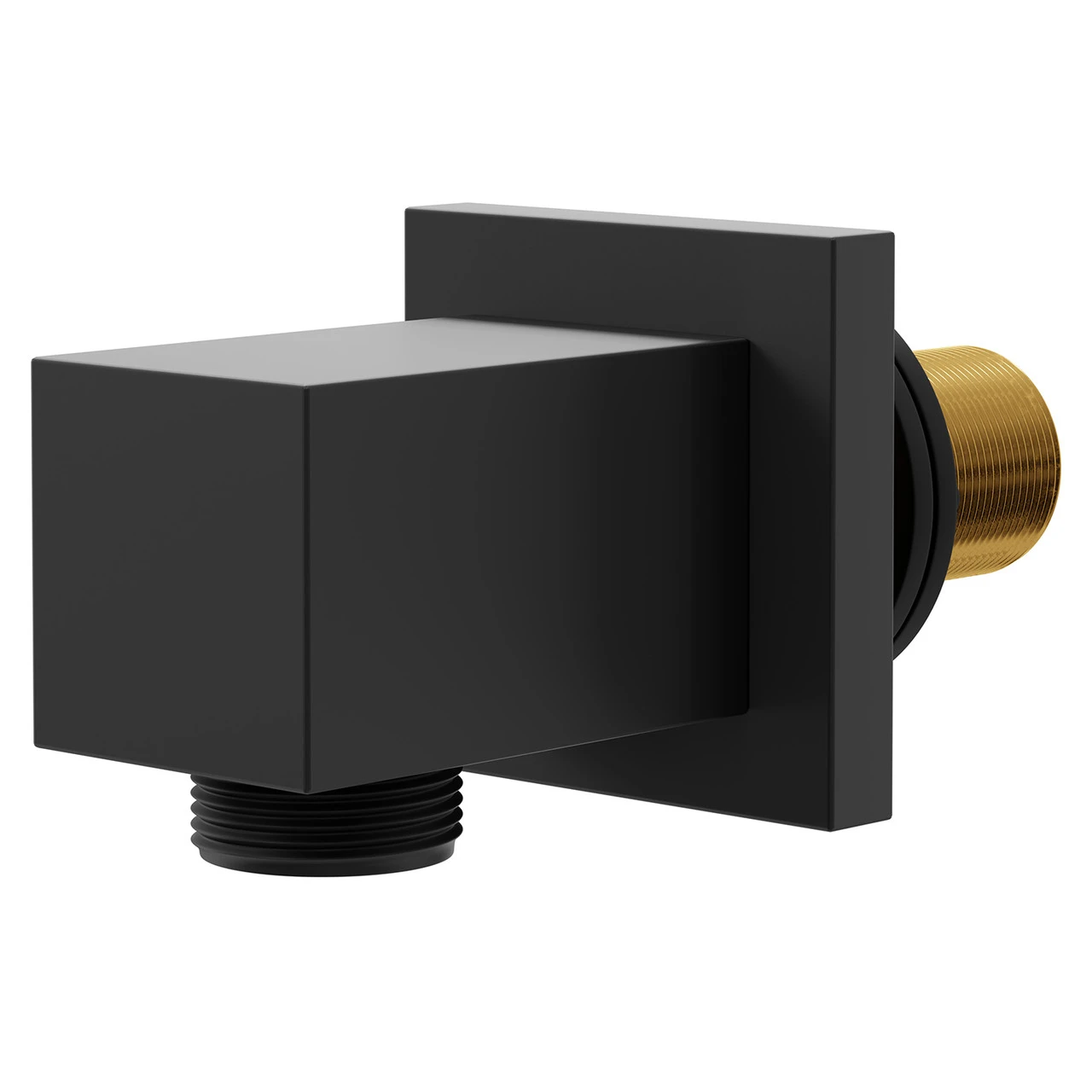 Colore Square Matt Black Deluxe Square Shower Elbow