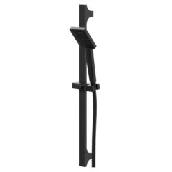 Colore Square Matt Black Square Shower Slide Rail Kit