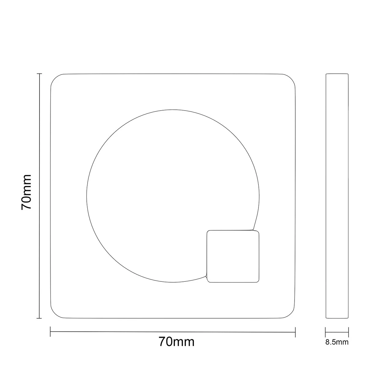 Concealed Cistern With Front Access And Modern Chrome Square Dual Flush Push Button - Image 3