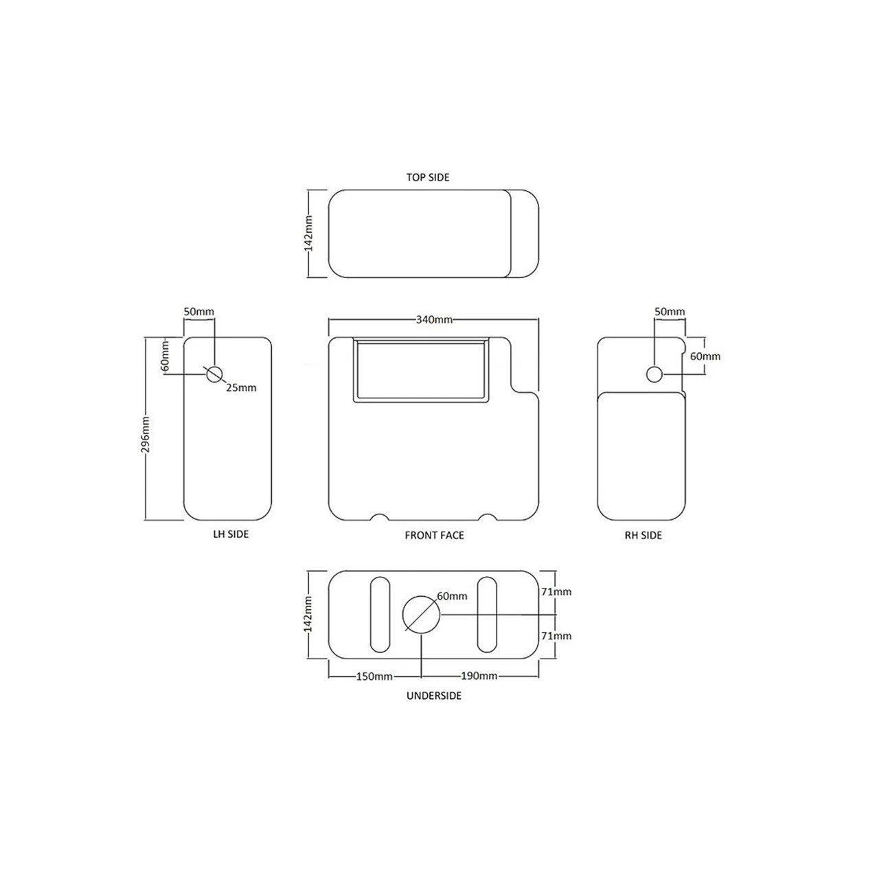 Windsor. Concealed Cistern With Front Access And Traditional Chrome Round Dual Flush Push Button - Image 2