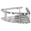 Contempo Polished Chrome Wall Mounted Large Corner Basket