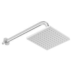 Cubix Polished Chrome Square Fixed Shower Head And Wall Arm -Bathroom Accessories Store cubix polished chrome square fixed shower head and wall arm left 52504.1652445362