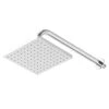 Cubix Polished Chrome Square Fixed Shower Head And Wall Arm