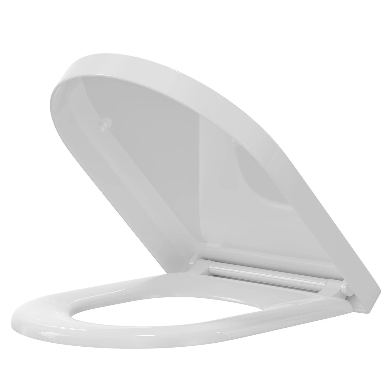 D Shaped 360mm Wrap Over Quick Release Soft Close Toilet Seat