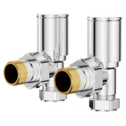 Dias Chrome Round Angled Radiator Valves