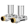 Dias Chrome Round Straight Radiator Valves