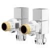 Dias Chrome Square Angled Radiator Valves
