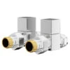 Dias Chrome Square Straight Radiator Valves