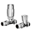 Dias Chrome Thermostatic Straight Radiator Valves