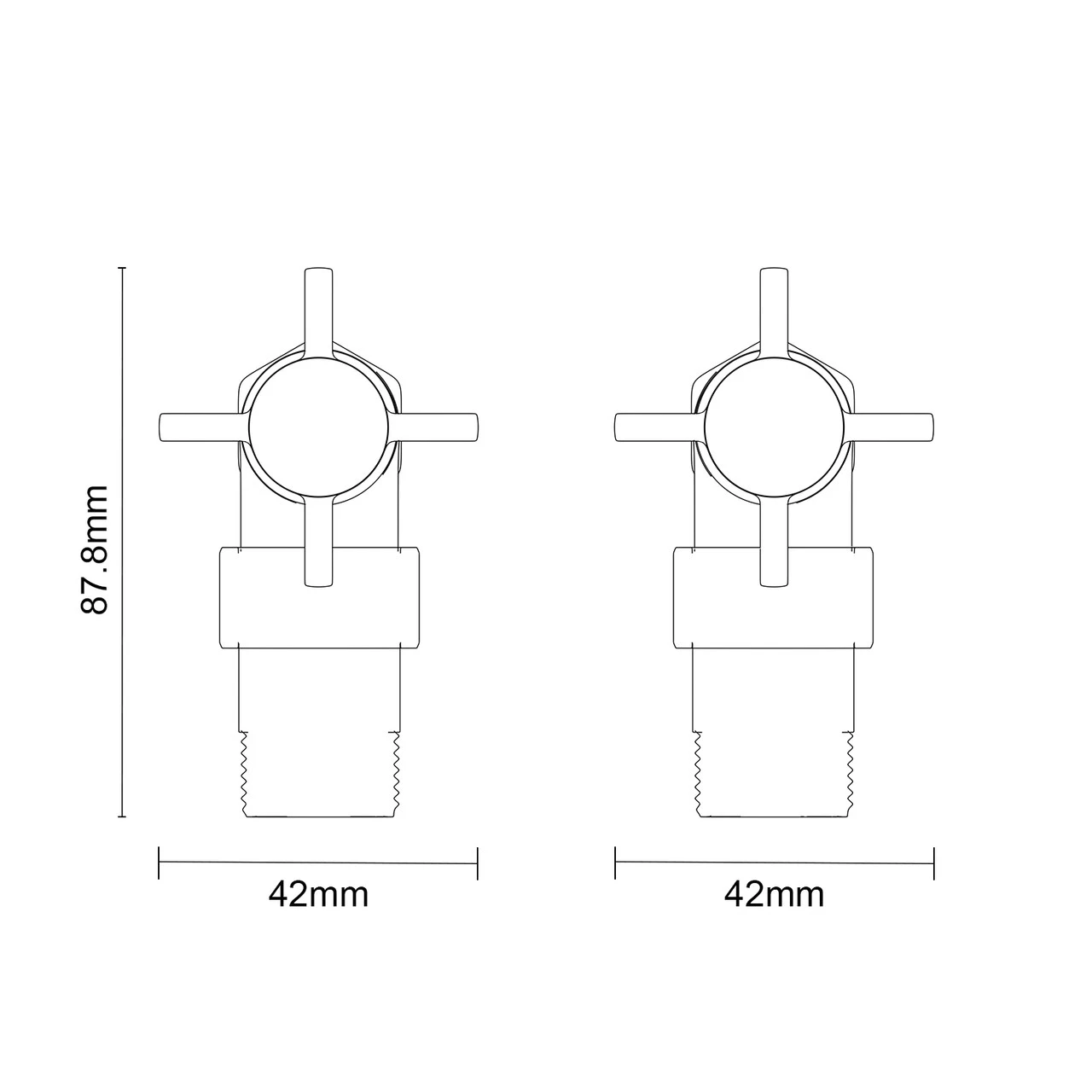 Windsor. Dias Chrome Traditional Angled Radiator Valves - Image 5