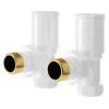 Dias White Round Angled Radiator Valves