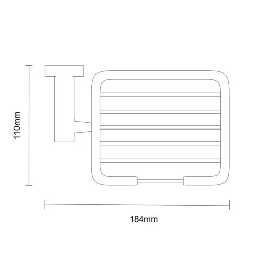 Gemini Polished Chrome Wall Mounted Soap Basket - Image 6