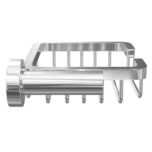 Gemini Polished Chrome Wall Mounted Soap Basket - Image 4