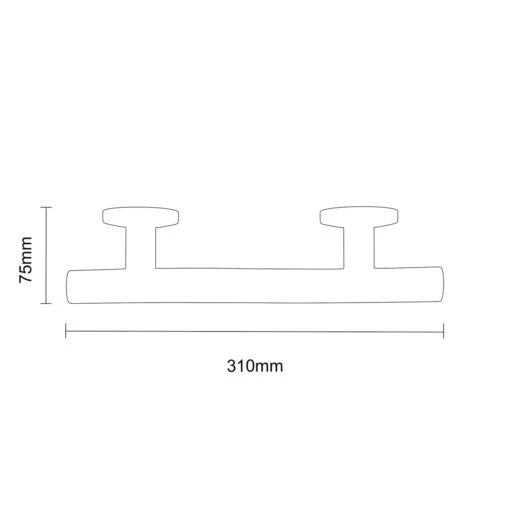 Grabex Polished Stainless Steel 12" Contemporary Curved Grab Rail - Image 6