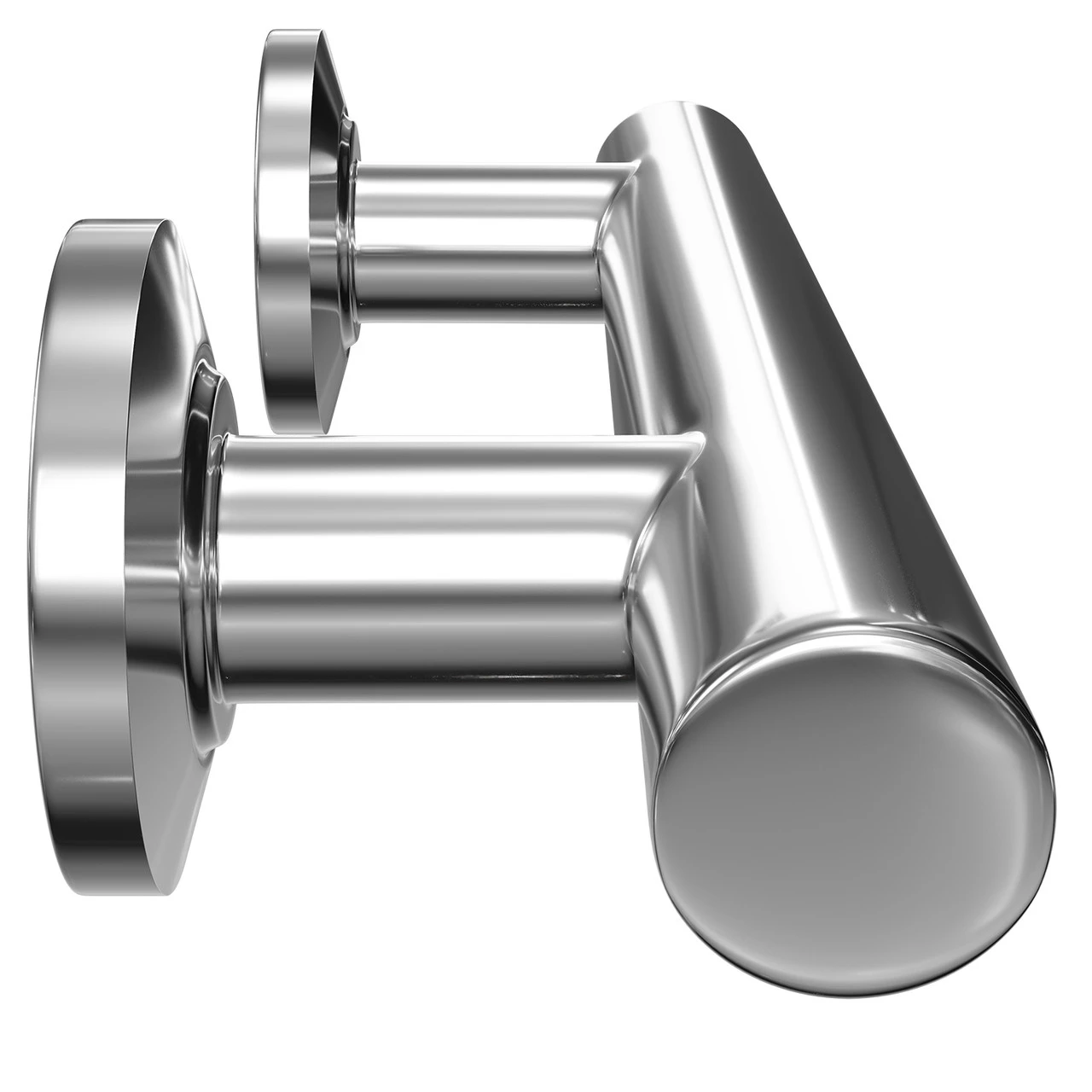 Grabex Polished Stainless Steel 12" Contemporary Straight Grab Rail - Image 4