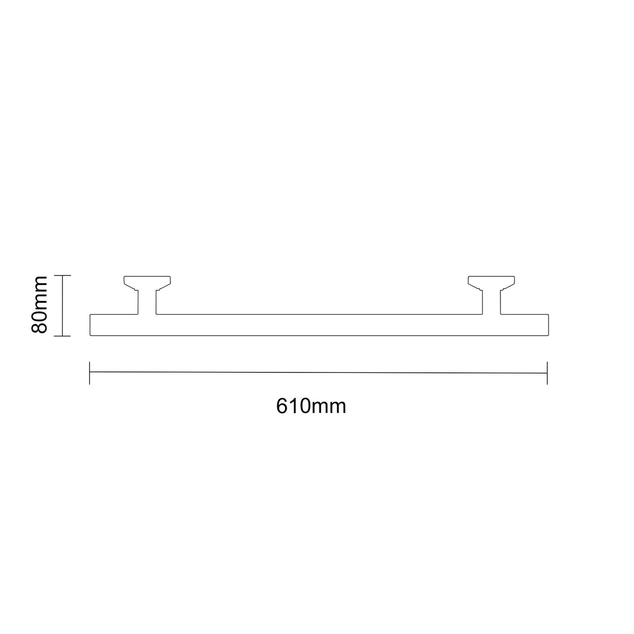 Grabex Polished Stainless Steel 24" Contemporary Straight Grab Rail - Image 6